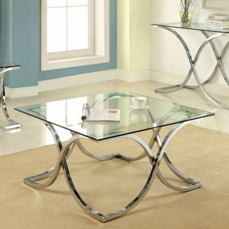 LUXA COFFEE TABLE 10Mm Beveled Tempered Glass Top